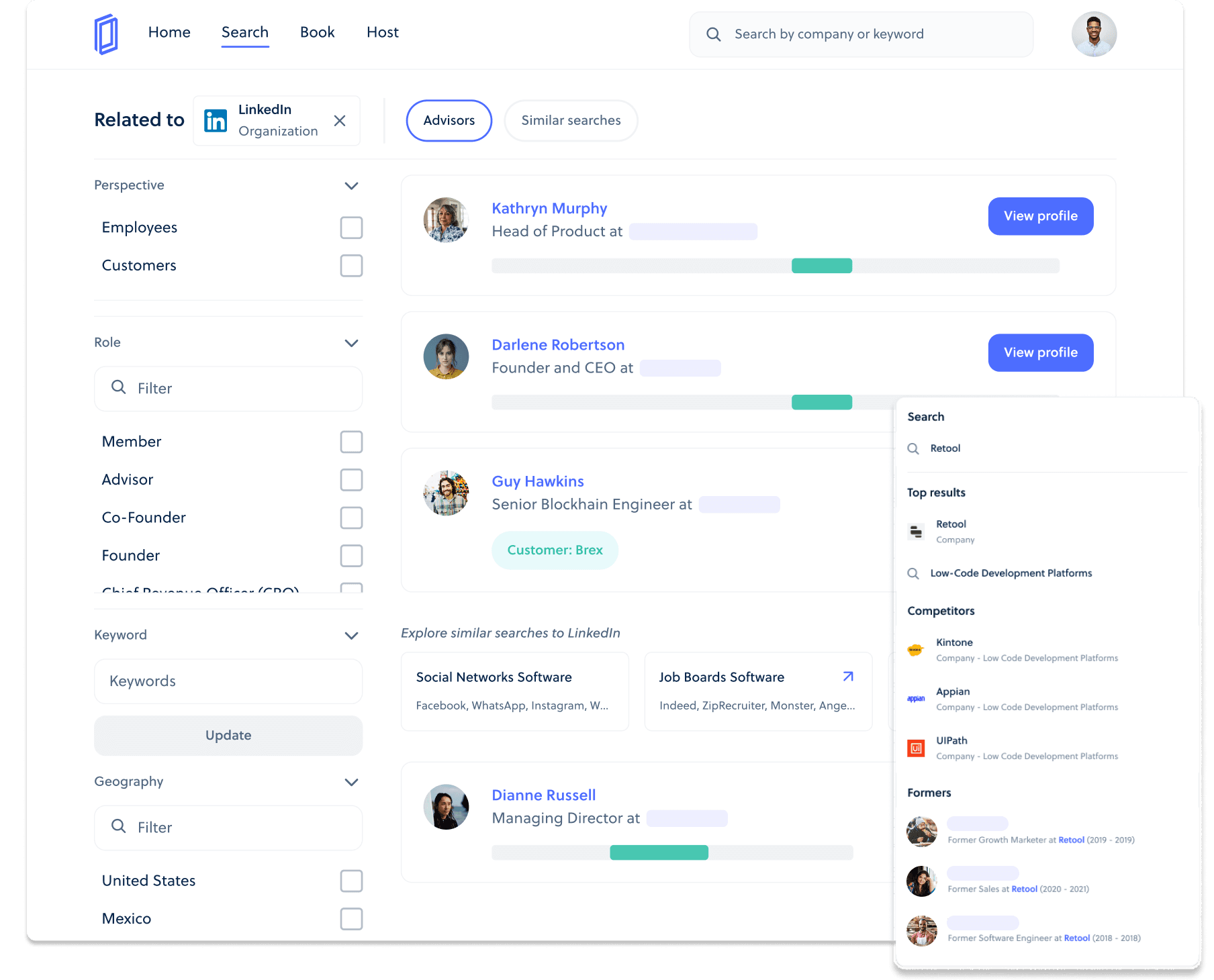 On-demand Marketplace interface